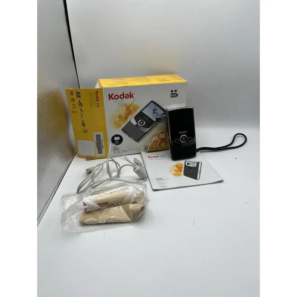 Kodak Zi6 128 MB Pocket Camcorder - Black Open Box Untested